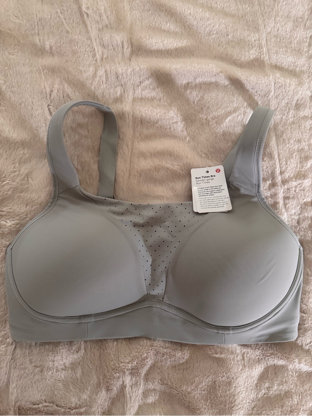 lululemon athletica Light Gray Seamless Padded Sports Bra